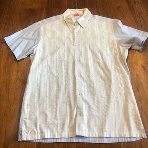 High boss short sleeve blue button up - medium